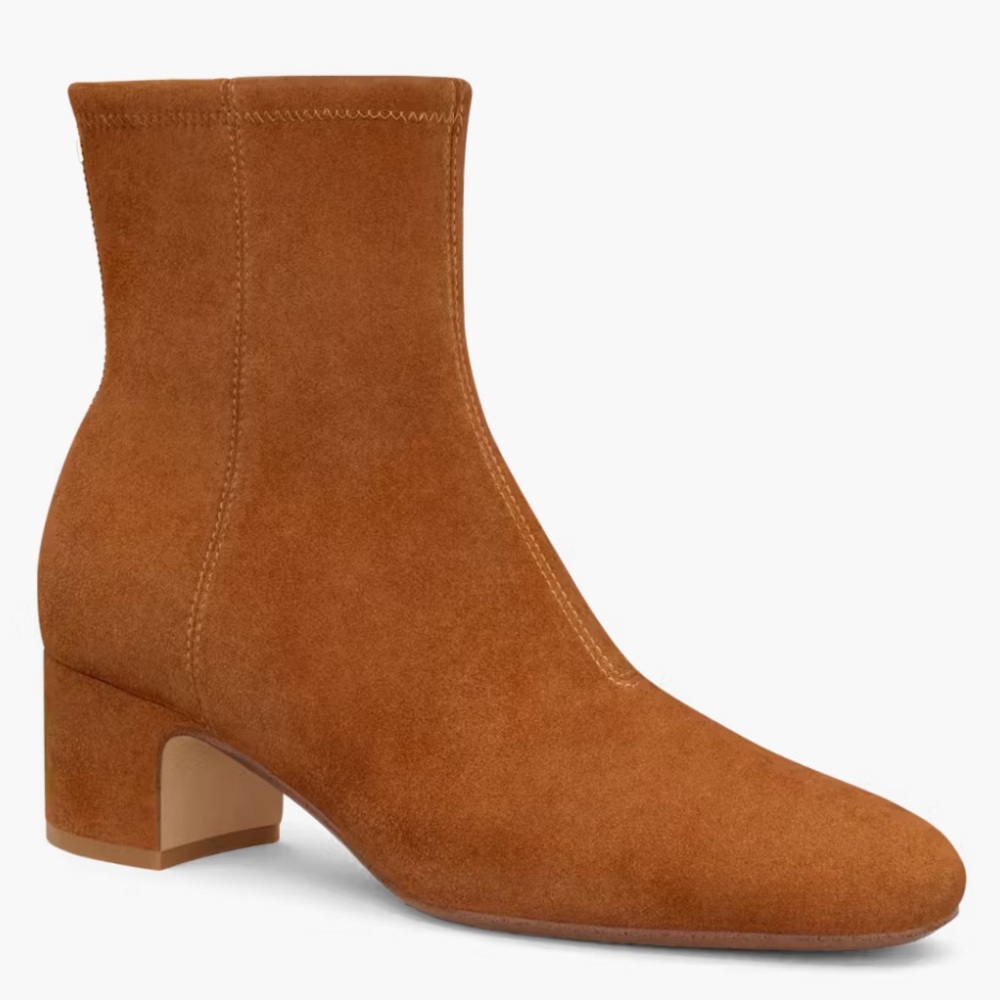 Birdies Brown Suede Ankle Booties